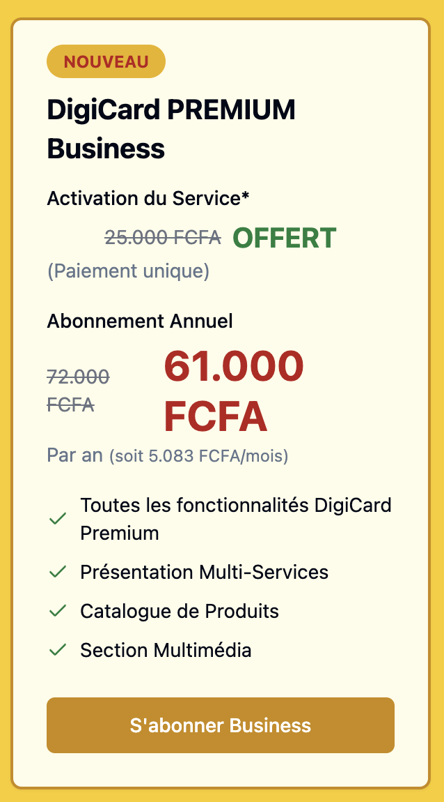 DigiCard Premium Business